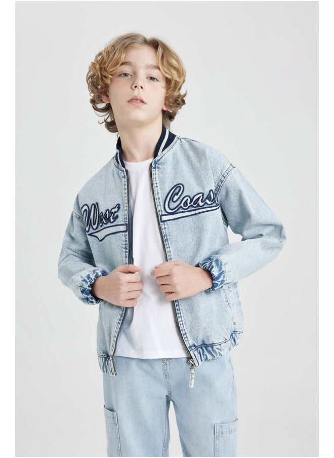 DeFacto Boy Bomber Long Sleeve Denim Jacket  - Image 1