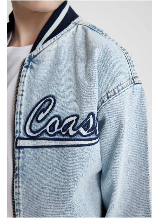 DeFacto Boy Bomber Long Sleeve Denim Jacket  - Image 2