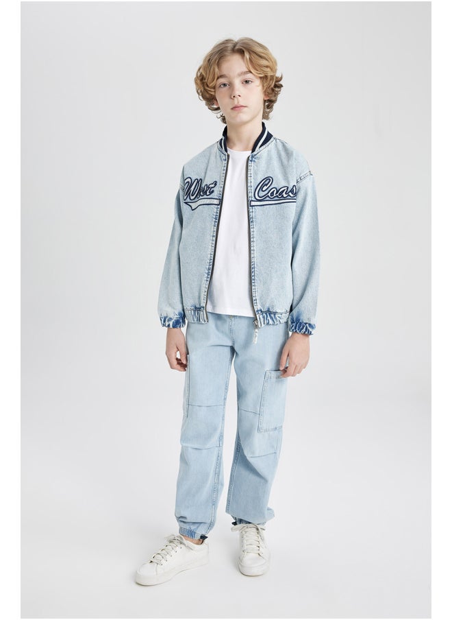 DeFacto Boy Bomber Long Sleeve Denim Jacket  - Image 4