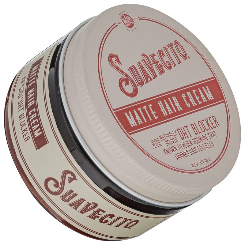 Suavecito Pomade Matte Hair Cream With DHT Blocker For Hair Regrowth - Low Shine Light Hold For Styling Thinning Hair To Look Thick & Full With Volume - Image 1