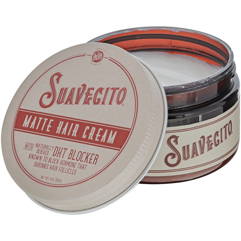 Suavecito Pomade Matte Hair Cream With DHT Blocker For Hair Regrowth - Low Shine Light Hold For Styling Thinning Hair To Look Thick & Full With Volume - Image 2