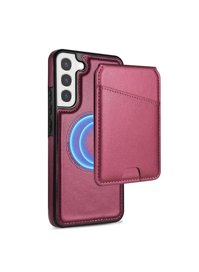 اس-توب جراب لهاتف Samsung Galaxy S21 5G، جراب هاتف Magsafe بملمس جلدي وحقيبة بطاقات قابلة للفصل - Image 1