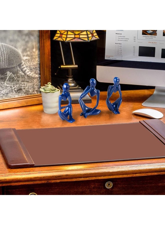 تمثال المفكر الأزرق، منحوتات تجريدية لديكور المنزل، تماثيل راتنجية عصرية، زخارف زرقاء لرفوف الكتب، طاولات القهوة، الأرفف، سطح المكتب، ديكور المكاتب، تماثيل فنية قابلة للتحصيل - Image 3