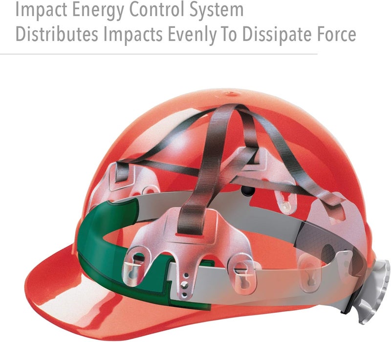 Fibre-Metal by Honeywell SuperEight Thermoplastic Cap-Style Hard Hat with 8-Point Ratchet Suspension, Gray - Image 4