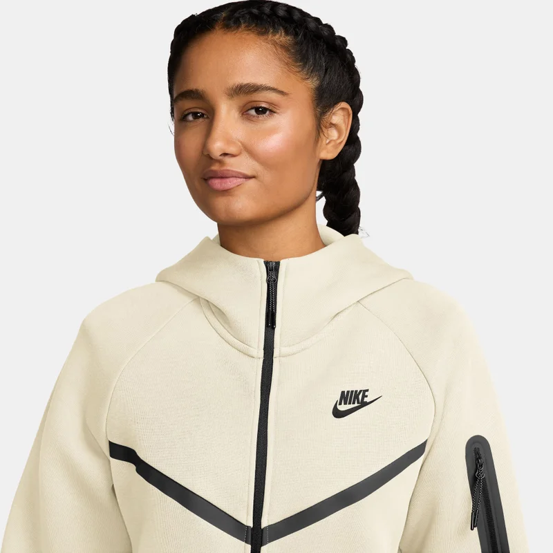 Nike Ivory Women's Sportswear Tech Fleece Windrunner Full-Zip Hoodie for Women | Best Price UAE
