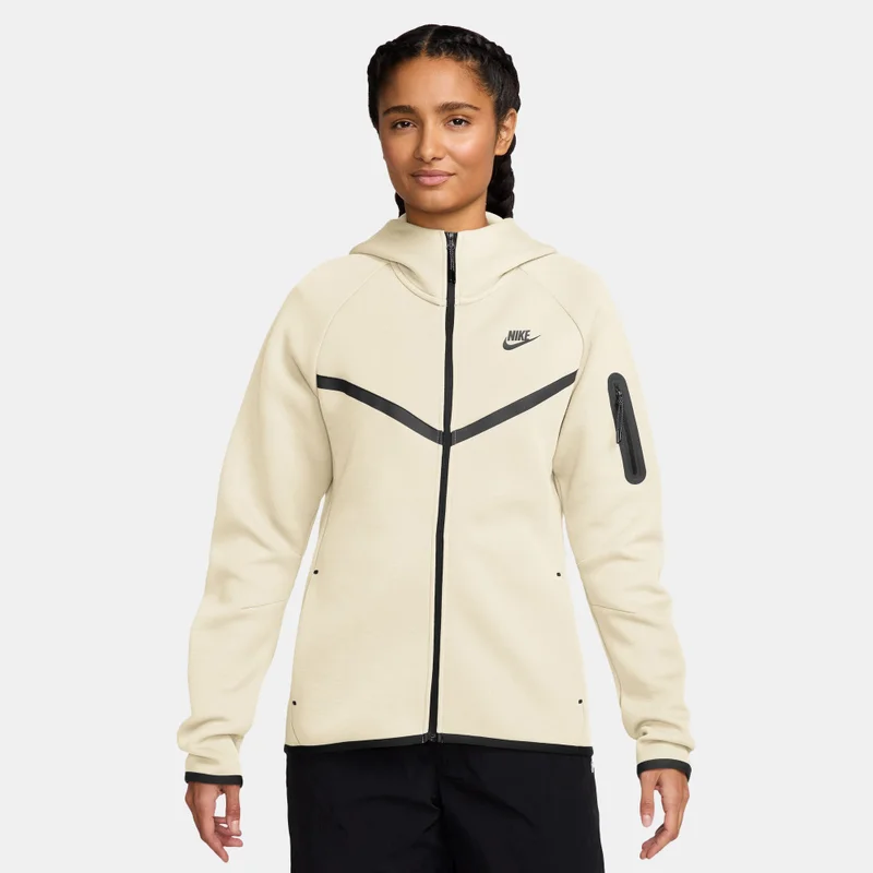 Nike Ivory Women's Sportswear Tech Fleece Windrunner Full-Zip Hoodie for Women | Best Price UAE