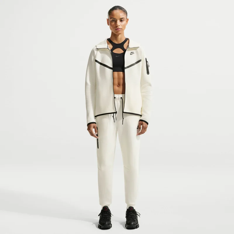 Nike Ivory Women's Sportswear Tech Fleece Windrunner Full-Zip Hoodie for Women | Best Price UAE