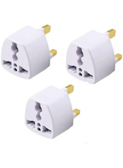 3 Pcs Universal travel Plug Adapter, 3 Pin Power Plug Adapter for AU/UK/EU/US Plug Converter