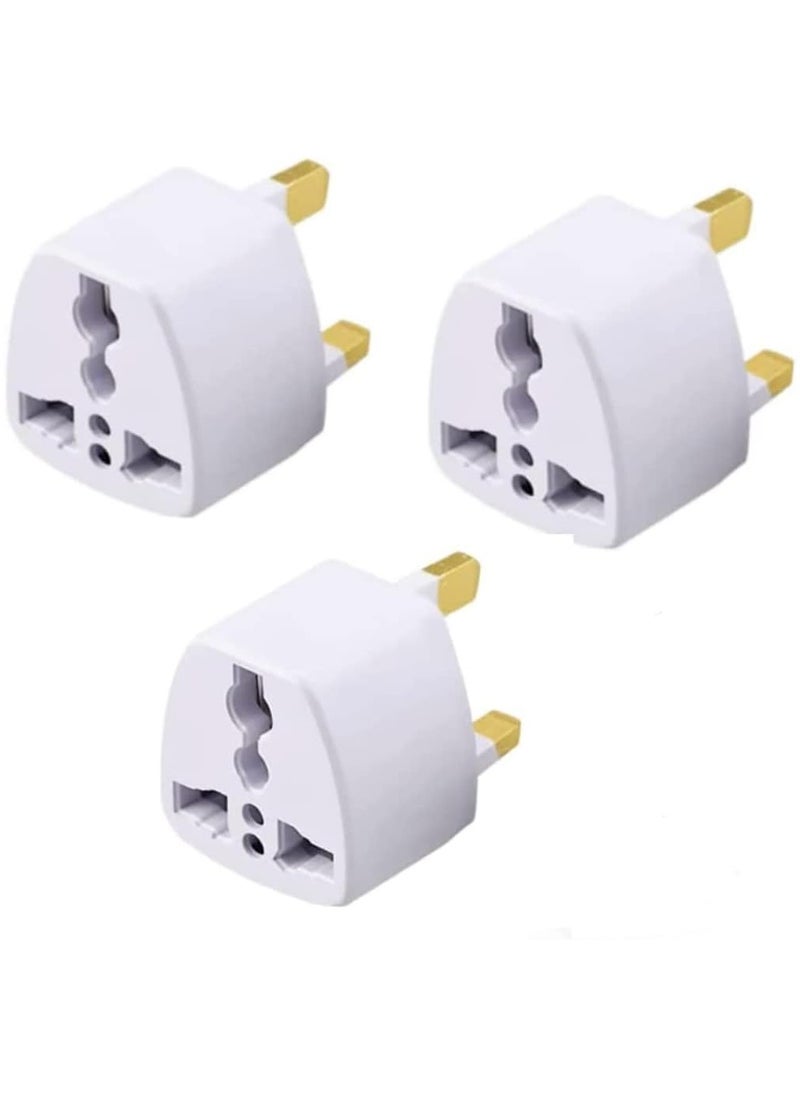 Generic - 3 Pcs Universal travel Plug Adapter, 3 Pin Power Plug Adapter for AU/UK/EU/US Plug Converter - Image 1