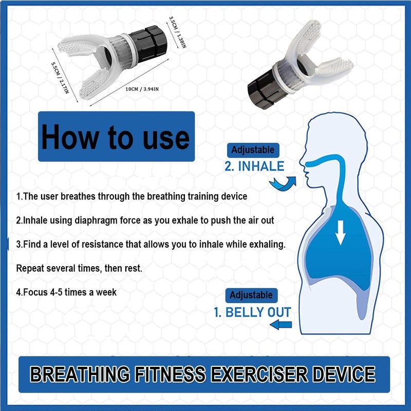 VEZE Breathing Fitness Exerciser Device Breathing Exerciser Breathing Expander Breathe Easier with Stronger Suitable and Adjustable for All - Image 5