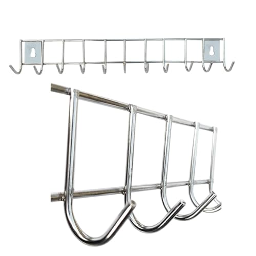 NOHUNT® Steels Wall Mounted Spoon Stand Holder Ladle Hook Multi-Level Hook Rail (12 Hooks) 1pc - Image 2