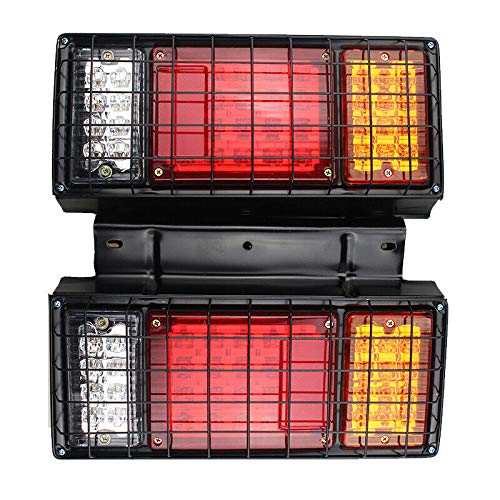 LIMICAR 2PCS 40 LED Trailer Tail Lights Kit with Iron Net Protection Turn Signal Brake Reverse Running Lights, LED Trailer Lights for Isuzu NPR NPR-HD NRR NQR NKR NHR FSR FRR Truck - Image 2