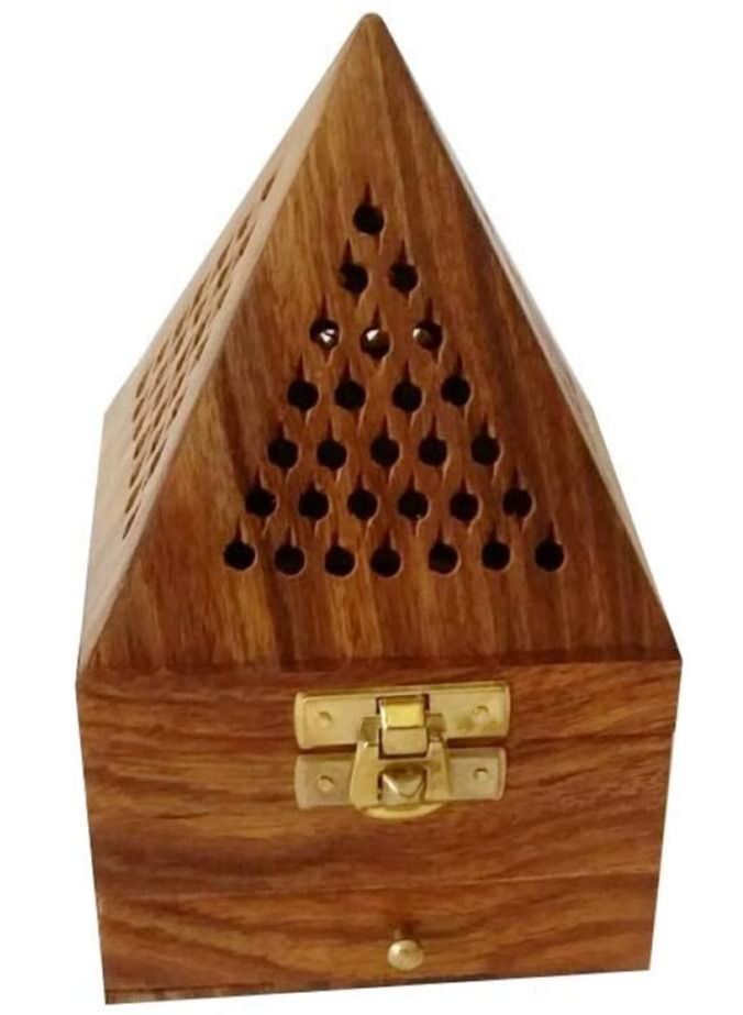 DubaiGallery Pyramid Shaped Incense Burner Brown - Image 2