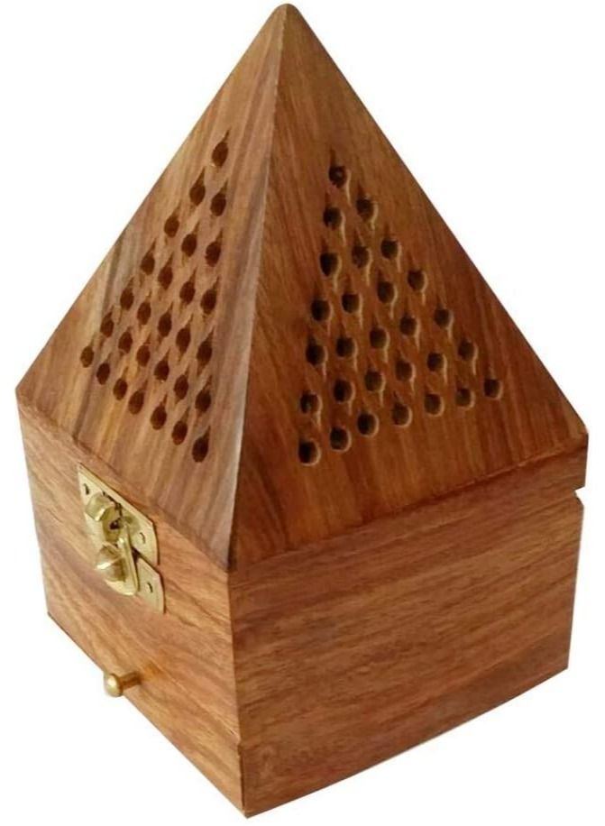 DubaiGallery Pyramid Shaped Incense Burner Brown - Image 1