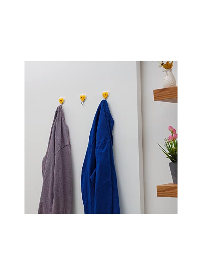 promass 3 Pcs Clip Hook, DC2032 | Self Adhesive Wall Hook | Heavy Duty Waterproof For Bathroom, Kitchen, Coat, Towel, Robe Hanger - Image 3