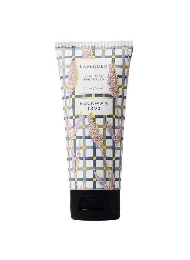 Beekman 1802 Hand Cream Lavender Moisturizing & Hydrating Goat Milk Hand Lotion For Dry & Sensitive Skin Antiaging Hydration Goat Milk Hand Care 2 Oz  - Image 1