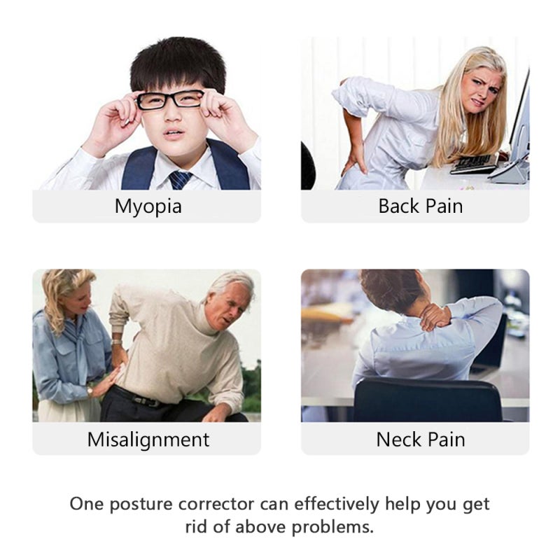 Posture Corrector: Black Adjustable Fit Breathable Fabric - Durable Spine Alignment for Unisex Back Neck Shoulder Pain Relief, Home Office Daily Use - Image 4