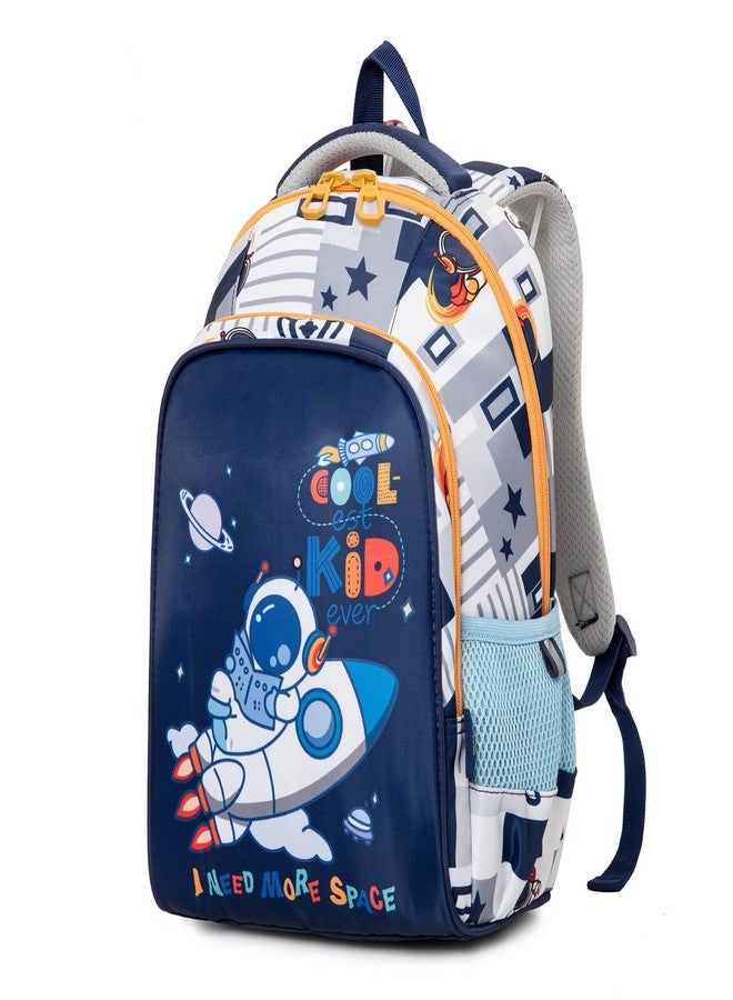NETIZEN Cool Kid Space Theme Kids Backpack, Navy Blue with Stars Pattern, Lightweight School Bag for Kids - Image 1
