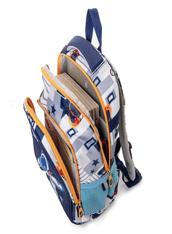 NETIZEN Cool Kid Space Theme Kids Backpack, Navy Blue with Stars Pattern, Lightweight School Bag for Kids - Image 2