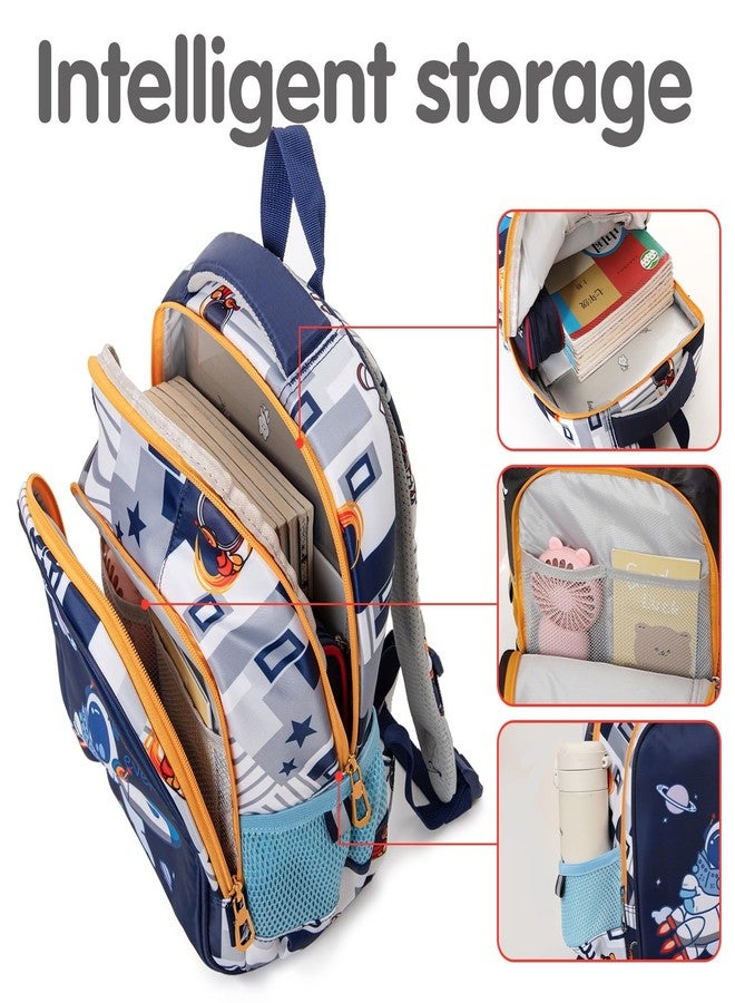 NETIZEN Cool Kid Space Theme Kids Backpack, Navy Blue with Stars Pattern, Lightweight School Bag for Kids - Image 4