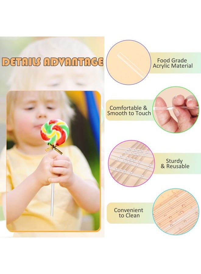 Windspeed 300 PCS Acrylic Cake Pop Sticks and Wrappers Set, Cake Pop Bags with Ties and Sticks Including 100 Pcs 6 inch Clear Sticks for Cake Topper, 100 Pcs Gold Twist Ties and 100 Pcs Lollipop Bags - Image 3