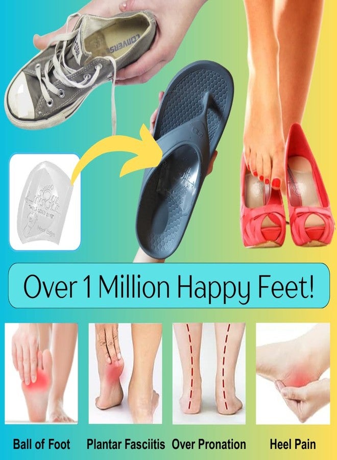 Soul Insole نعل داخلي تقويمي من سول إنسول شوز بابل - نعال داخلية من جل الذاكرة لعلاج التهاب اللفافة الأخمصية، والانقلاب الداخلي للقدم، وآلام الكعب، ودعم قوس القدم، ودعم منتصف القدم (شفاف (دعم أكثر سمكًا)، متوسط) - Image 4