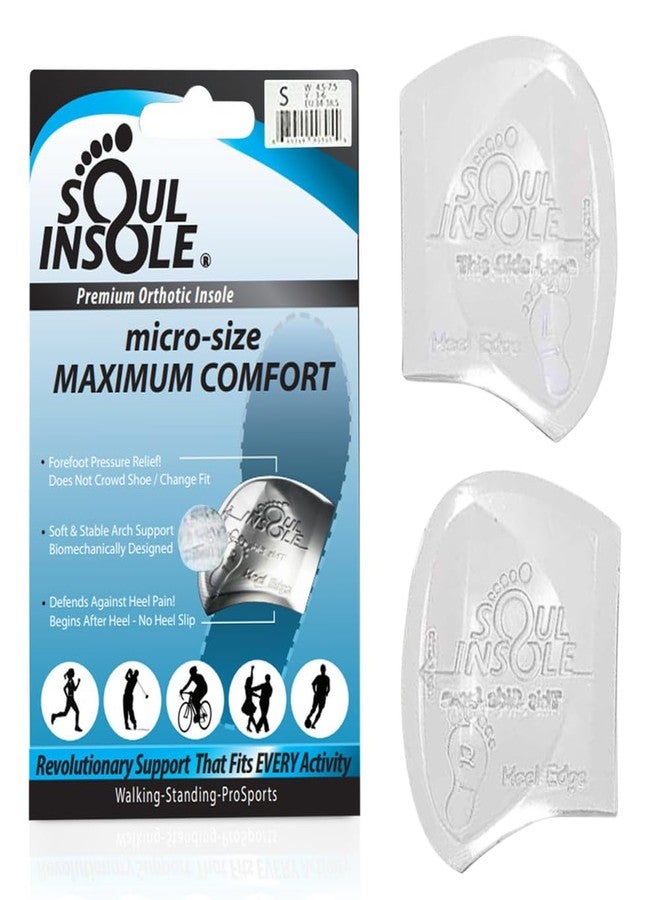 Soul Insole نعل داخلي تقويمي من سول إنسول شوز بابل - نعال داخلية من جل الذاكرة لعلاج التهاب اللفافة الأخمصية، والانقلاب الداخلي للقدم، وآلام الكعب، ودعم قوس القدم، ودعم منتصف القدم (شفاف (دعم أكثر سمكًا)، متوسط) - Image 1