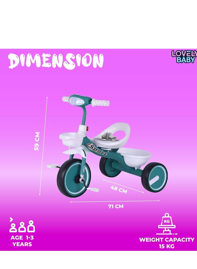 Lovely Baby Kids Tricycle, Smart Baby Three Wheels Tricycle, New Edition for Outdoor and indoor for Kids - Image 2