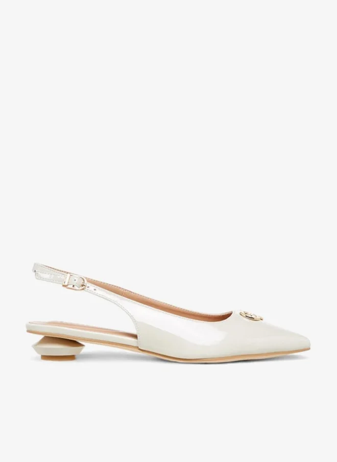 Celeste Women's Metal Accent Pointed Shoes with Buckle Closure