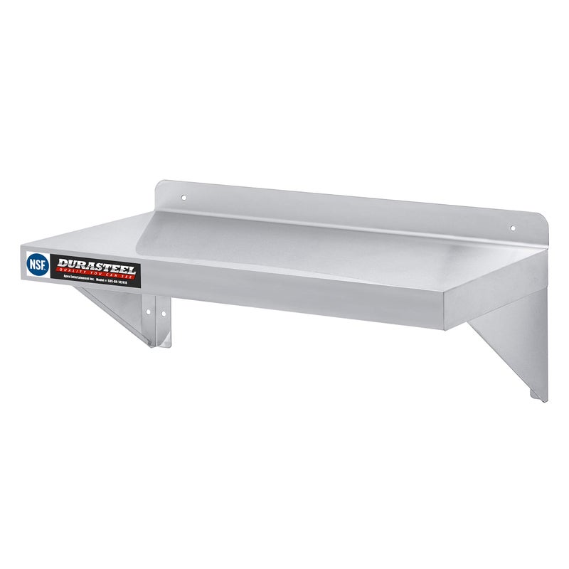 DuraSteel Stainless Steel Wall Mount Shelf 24 Wide x 14 Deep Commercial Grade NSF Certified Good for Restaurant Bar Home Kitchen Laundry Garage and Utility Room - Image 2