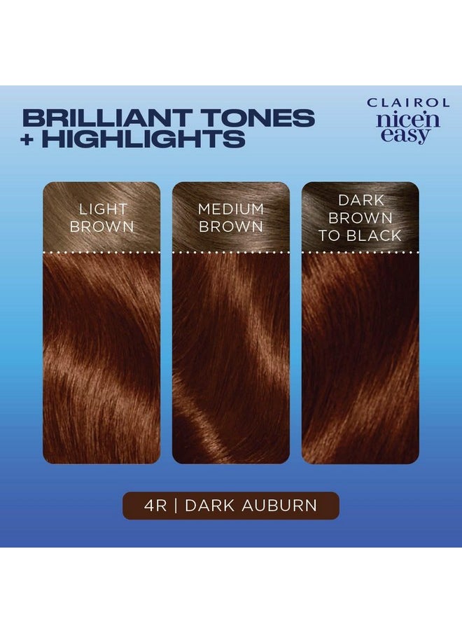 CLAIROL - Nice'N Easy Permanent Hair Dye 4R Dark Auburn Hair Color Pack Of 1 - Image 1