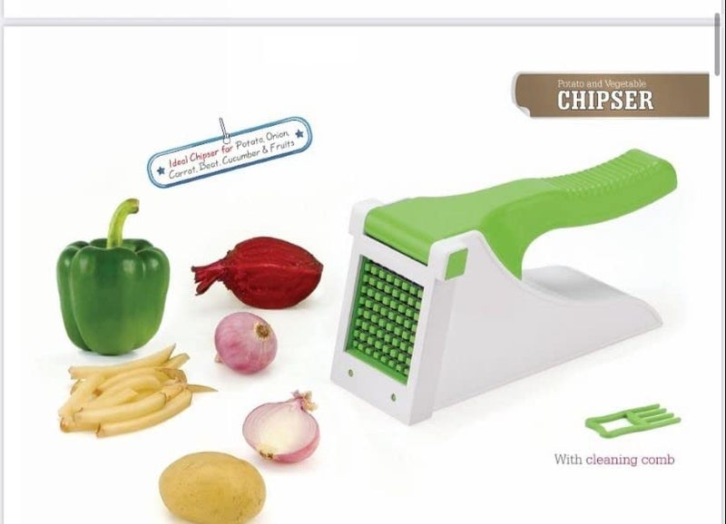 Moxstar Plastic French Fries Maker Tater Slicer & Vegetable Cutter Manual French Fry Cutter, Potato Cutter Stainless Steel Potato Slicer - Image 3