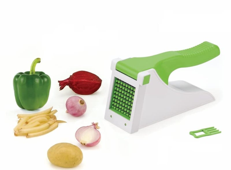 Moxstar Plastic French Fries Maker Tater Slicer & Vegetable Cutter Manual French Fry Cutter, Potato Cutter Stainless Steel Potato Slicer - Image 5