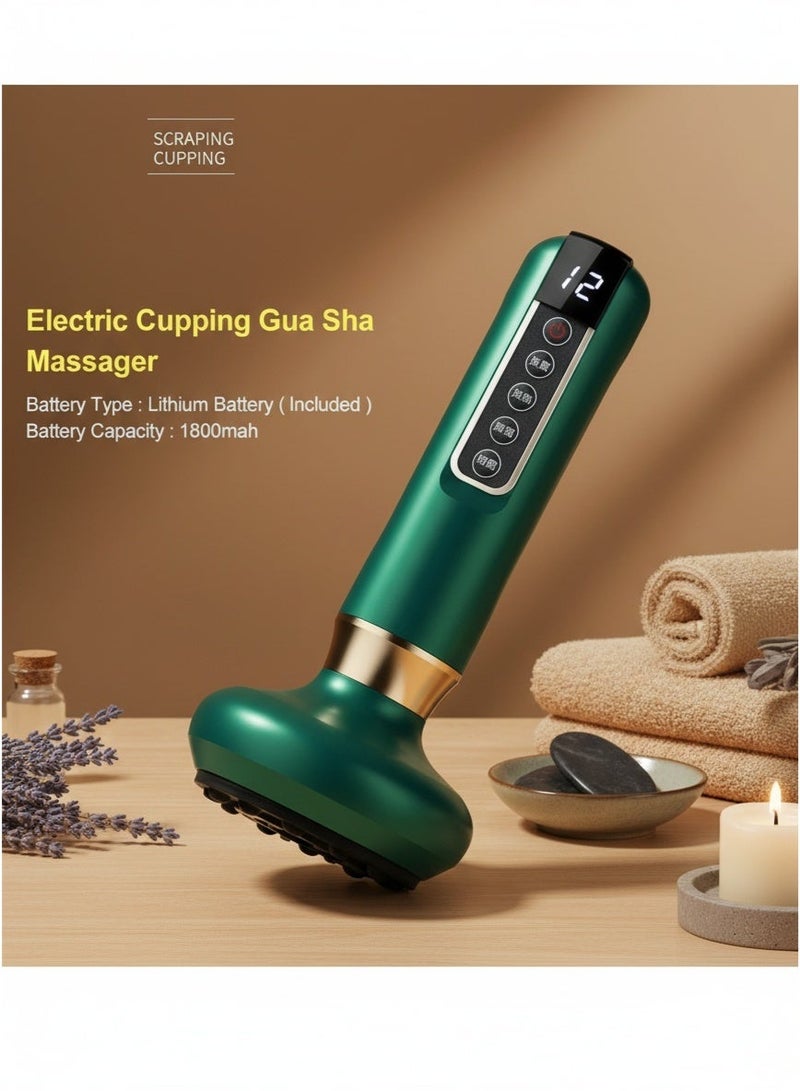 Rechargeable Electric Vacuum Cupping Massager with 12 Adjustable Intensity Levels, Portable Body Gua Sha Scraping Tool, Vacuum Therapy Massage Device for Full Body Muscle Relief, Relaxation and Fat Burning - Image 3