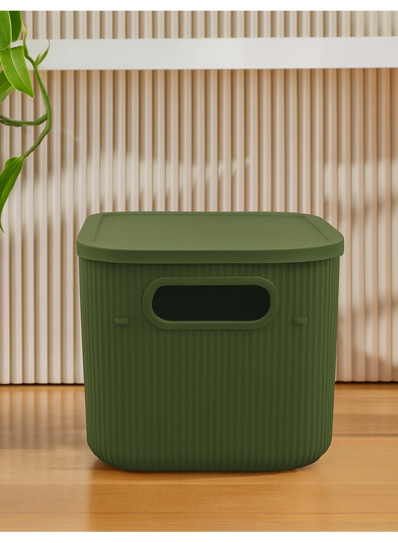صندوق منظم أخضر ناعم (6.2 لتر) – حاوية تخزين متعددة الاستخدامات للملابس والألعاب والمطبخ وتنظيم المنزل - Image 2
