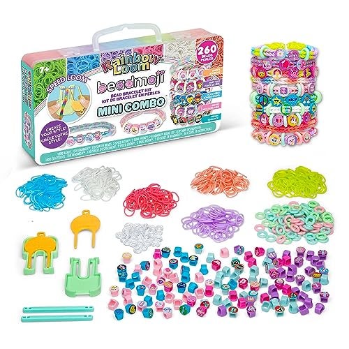 Rainbow Loom: Beadmoji Mini Combo - DIY Rubber Band & Bead Bracelet Kit - Includes 1800 Bands & 260 Beads, Design & Create, Ages 7+ - Image 2