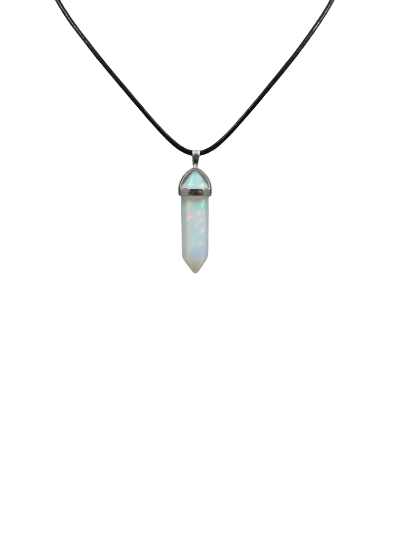 British Fossils قلادة هدية الطبيعة بالأوباليت