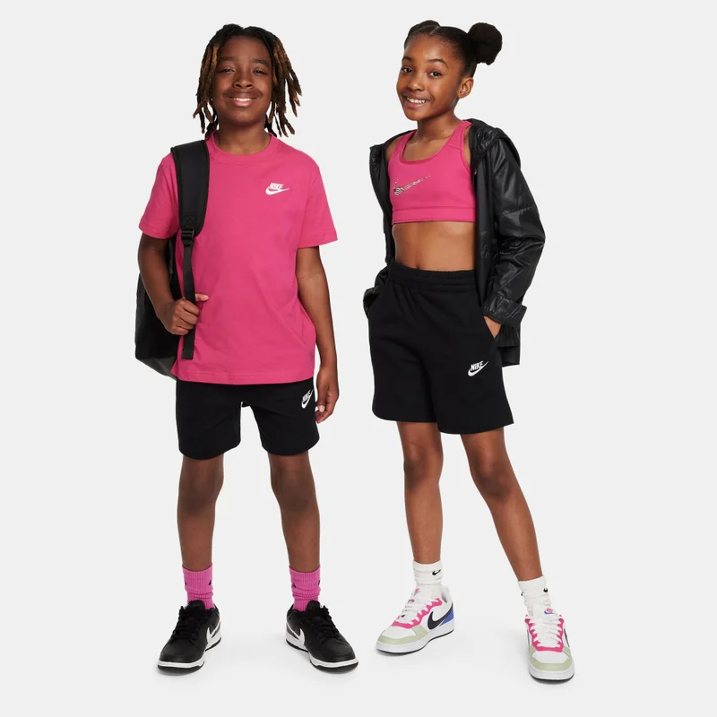 Nike Black Kids' Sportswear Club Knit Shorts (Older Kids)  | Best Price UAE
