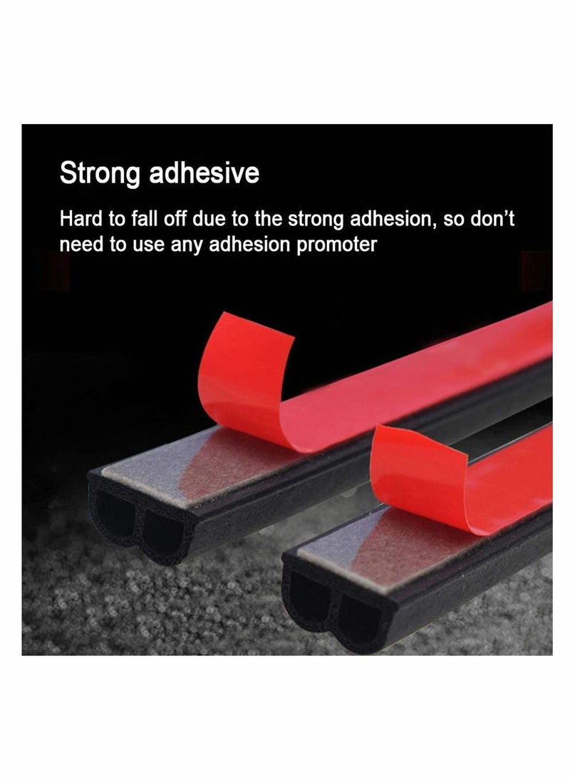 SYOSI 32.8 Ft/16 M B Shape Car Door Edge Trim Seal Strip Automotive Rubber Seal Strip Self Adhesive Weatherstrip for Car Window Door Protector Soundproofing  - Image 4