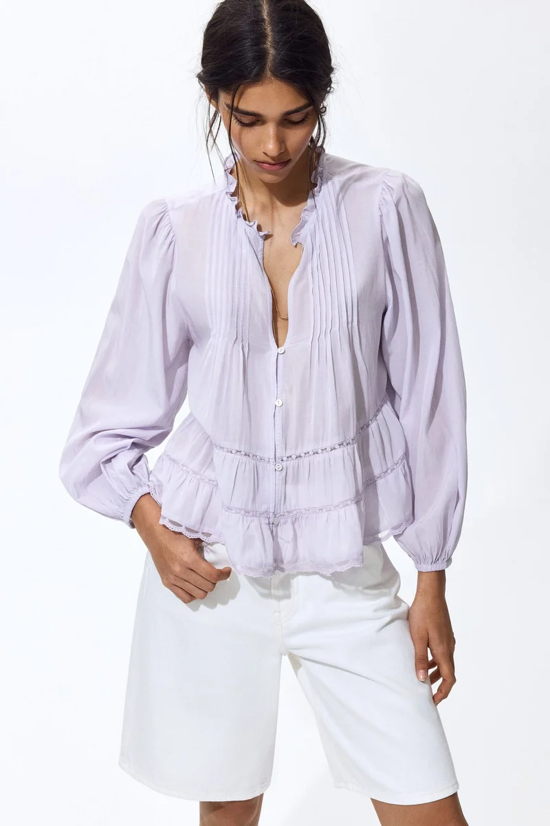 H&M Pintucked blouse
