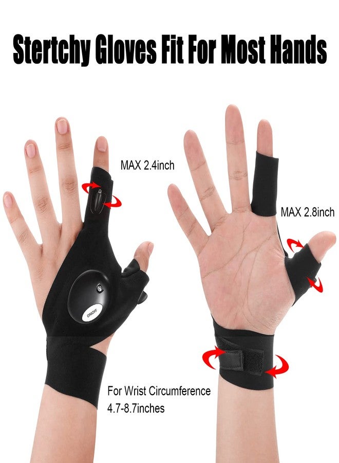 KUCHEY LED Flashlight Gloves Valentines Day Gifts for Him Fathers Day for Dad Stocking Stuffers for Men Adults Gifts for Men Birthday Gadgets for Boyfriend Husband Fishing Camping Repairing Tools - Image 2
