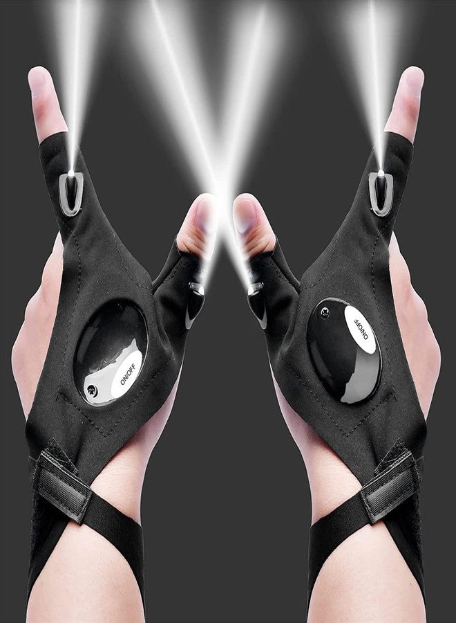KUCHEY LED Flashlight Gloves Valentines Day Gifts for Him Fathers Day for Dad Stocking Stuffers for Men Adults Gifts for Men Birthday Gadgets for Boyfriend Husband Fishing Camping Repairing Tools - Image 1
