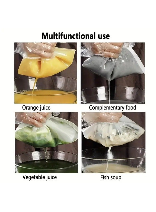 أكنزلмед 5 قطع من أكياس فلتر النايلون الشبكية الدقيقة القابلة لإعادة الاستخدام لتحضير كعكة الجبن والقهوة وحليب الجوز وغيرها - مصافي مطبخ متينة متعددة الاستخدامات، لتصفية عصير الخضار والشاي - أداة مطبخ أساسية - Image 5
