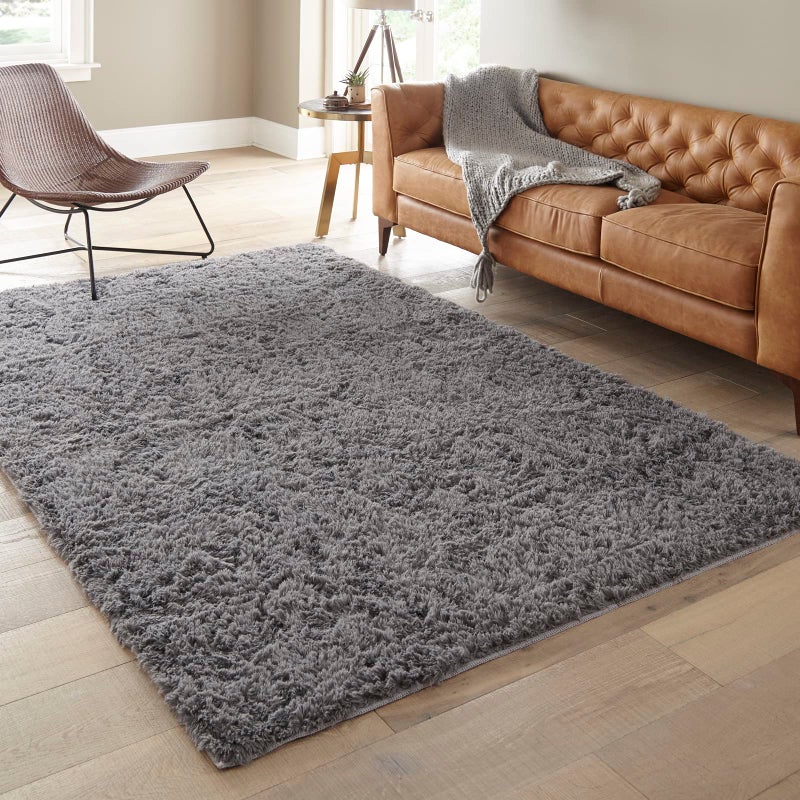 Ophanie Rugs for Living Room, Upgrade Non-Slip Fluffy Soft 5x8 Area Rug, Shag Large Fuzzy Plush Carpets for Bedroom Grey, Shaggy Gray Kids Boys Girls Dorm Nursery Home Decor Aesthetic - Image 5