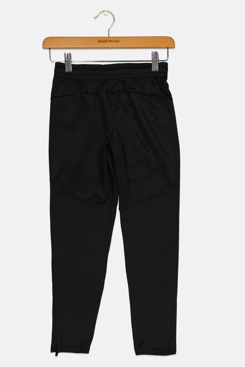 PUMA سروال تدريب للأطفال الأولاد بشعار العلامة التجارية مع حبل سحب، أسود - Image 2