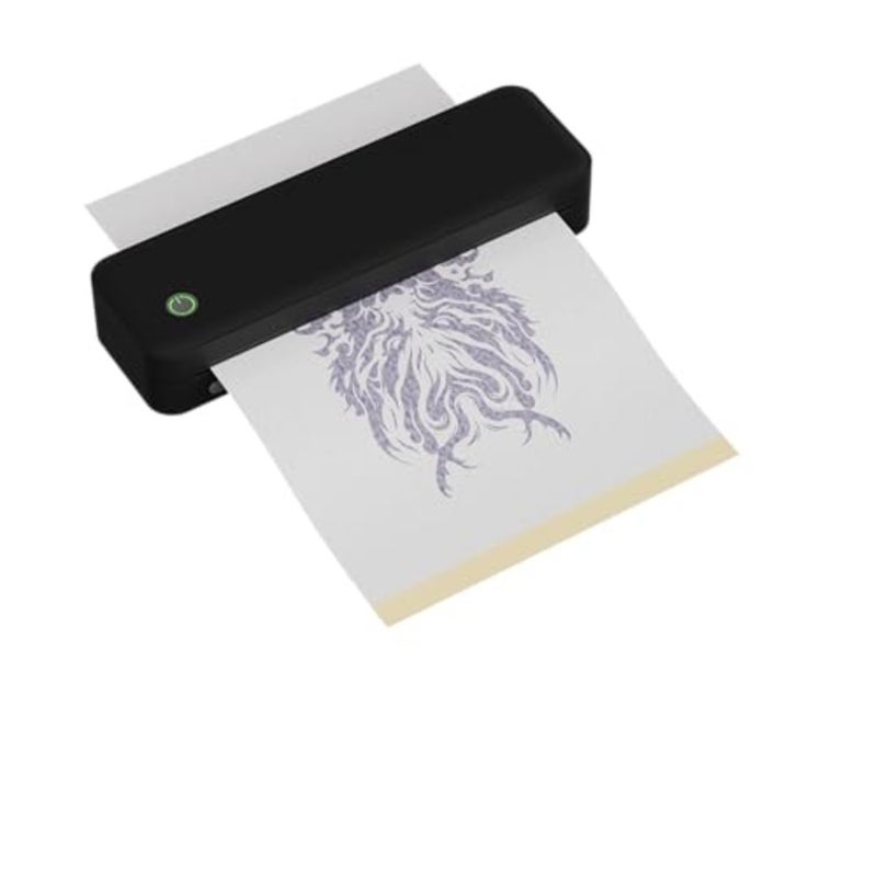 A40S Wireless Inkless Tatoo Stencil Thermal Printer, Bluetooth, USB-C Connectivity, Supports Continuous and Folded Tatoo Paper and Label, Compatible with iOS, Android, Windows, macOS, 203 DPI, Black - Image 4