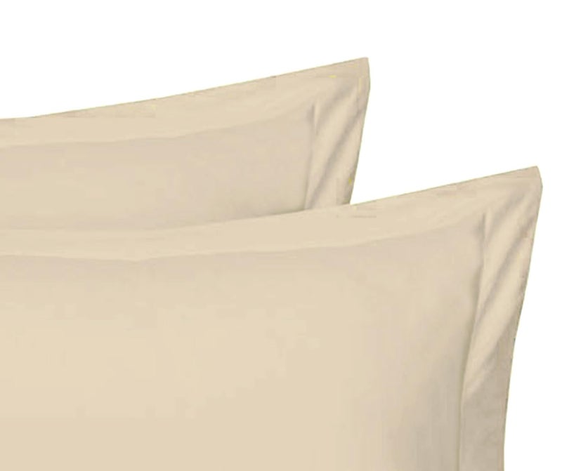 Rj Products™ Plain Solid Pillow Covers King Size Set of 4 (Cream_Beige) - Image 3