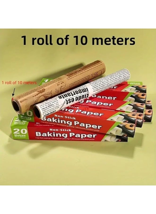 1 Roll - Old Newspaper Parchment Paper Liners - Non-Stick, Heat Resistant, Waterproof, Grease Proof - Perfect for Air Fryer, Baking, Cooking - Kitchen Accessories  - Image 3