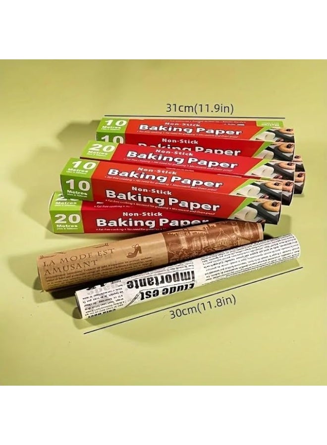 1 Roll - Old Newspaper Parchment Paper Liners - Non-Stick, Heat Resistant, Waterproof, Grease Proof - Perfect for Air Fryer, Baking, Cooking - Kitchen Accessories  - Image 2