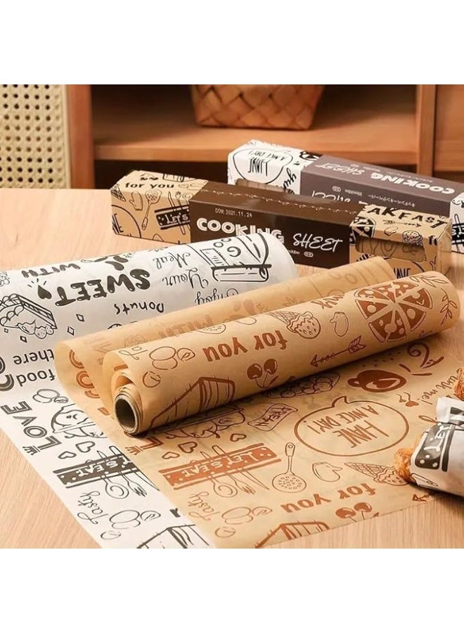 1 Roll - Old Newspaper Parchment Paper Liners - Non-Stick, Heat Resistant, Waterproof, Grease Proof - Perfect for Air Fryer, Baking, Cooking - Kitchen Accessories  - Image 1